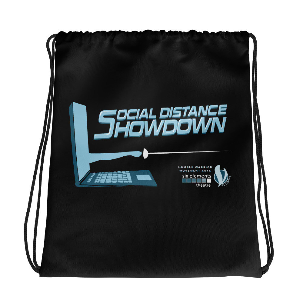 Download Flying V Theatre - Black Drawstring bag with SDS Logo